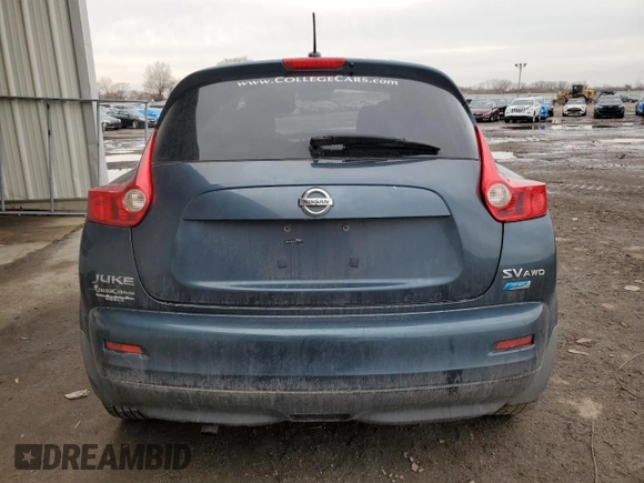 2012 Nissan Juke SV with VIN JN8AF5MV8CT127947, listed as a Copart auction lot 47010215 with 89,799 mi miles and Salvage Title. Bid and sale history available at carsss.com. Image 6.