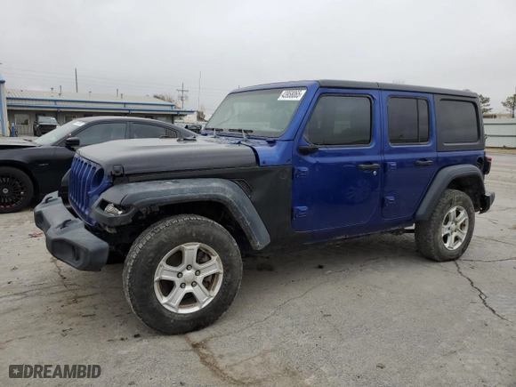 2020 Jeep Wrangler Unlimited Sport Altitude with VIN 1C4HJXDG4LW186904, listed as a Copart auction lot 43958065 with 141,677 mi miles and Clean Title. Bid and sale history available at carsss.com. Image 1.