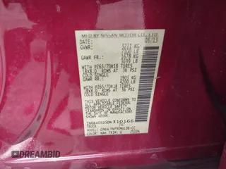 2013 Nissan Titan SV with VIN 1N6BA0ED5DN310166, listed as a IAAI auction lot 42583460 with 85,673 mi miles and . Bid and sale history available at DreamBid. Image 9.