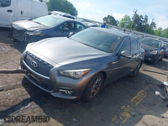 2014 Infiniti Q50 Premium with VIN JN1BV7AP2EM688259, listed as a IAAI auction lot 42149158 with 252,078 mi miles and . Bid and sale history available at DreamBid. Image 17.