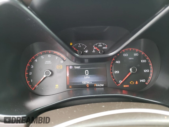 2015 GMC Canyon 2WD SLE with VIN 1GTH5BEA7F1158758, listed as a Copart auction lot 63617524 with 102,744 mi miles and Salvage Title. Bid and sale history available at carsss.com. Image 9.