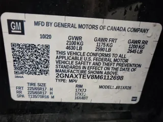 2021 Chevrolet Equinox LT with VIN 2GNAXTEV8M6112698, listed as a IAAI auction lot 42547280 with 66,209 mi miles and . Bid and sale history available at DreamBid. Image 5.