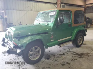 1998 Jeep Wrangler Sahara z VIN 1J4FY49S6WP730035, wystawiony jako Copart lot #59100505 z przebiegiem 225 354 mil mil oraz Szkoda całkowita • Salvage title. Historia ofert i sprzedaży dostępna na DreamBid. Obrazek 1.