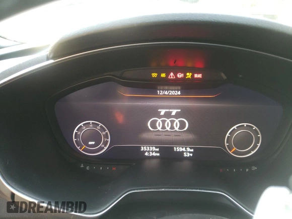 2016 Audi TT 2.0T with VIN TRUT5CFV2G1027567, listed as a Copart auction lot 83616314 with 35,339 mi miles and Salvage Title. Bid and sale history available at carsss.com. Image 9.