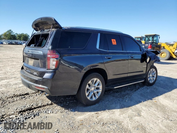 2023 Chevrolet Tahoe Premier with VIN 1GNSCSKD0PR110250, listed as a Copart auction lot 79266234 with 46,057 mi miles and Non Repairable. Bid and sale history available at carsss.com. Image 3.