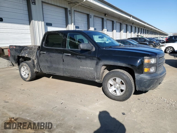 2014 Chevrolet Silverado 1500 Work Truck with VIN 3GCUKPEH3EG460792, listed as a Copart auction lot 43075655 with 160,713 mi miles and Salvage Title. Bid and sale history available at DreamBid. Image 4.