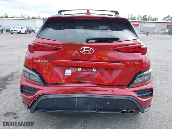 2022 Hyundai Kona N Line with VIN KM8K33A30NU794312, listed as a IAAI auction lot 41875100 with 21,880 mi miles. Bid and sale history available at carsss.com. Image 17.