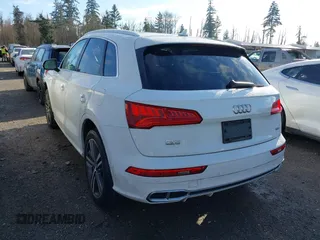2020 Audi Q5 S line Prestige with VIN WA1F2AFYXL2100908, listed as a IAAI auction lot 41538936 with 80,238 mi miles. Bid and sale history available at carsss.com. Image 3.