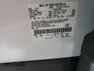 2013 Ford Explorer Limited z VIN 1FM5K7F84DGB87189, wystawiony jako Copart lot #55847715 z przebiegiem 120 131 mil mil oraz Szkoda całkowita • Salvage title. Historia ofert i sprzedaży dostępna na DreamBid. Obrazek 13.