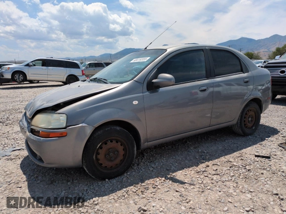 2006 Chevrolet Aveo LS with VIN KL1TD56666B540466, listed as a Copart auction lot 60418355 with 252,838 mi miles and Salvage title. Bid and sale history available at DreamBid. Image 1.
