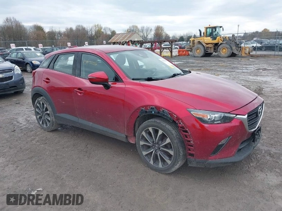 2019 Mazda CX-3 Touring with VIN JM1DKFC78K0449422, listed as a IAAI auction lot 40681707 with 54,106 mi miles. Bid and sale history available at carsss.com. Image 1.