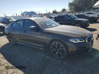 2021 BMW 5 Series 540i with VIN WBA53BJ06MWX28140, listed as a Copart auction lot 43369545 with 19,694 mi miles and Non Repairable. Bid and sale history available at DreamBid. Image 4.