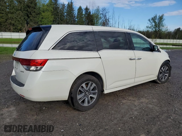 2016 Honda Odyssey Touring Elite with VIN 5FNRL5H90GB007492, listed as a Copart auction lot 55474445 with Not Provided miles and Salvage Title. Bid and sale history available at DreamBid. Image 3.