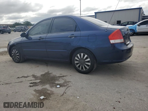 2007 Kia Spectra EX with VIN KNAFE121675438264, listed as a Copart auction lot 75255394 with 173,102 mi miles and Salvage Title. Bid and sale history available at carsss.com. Image 2.