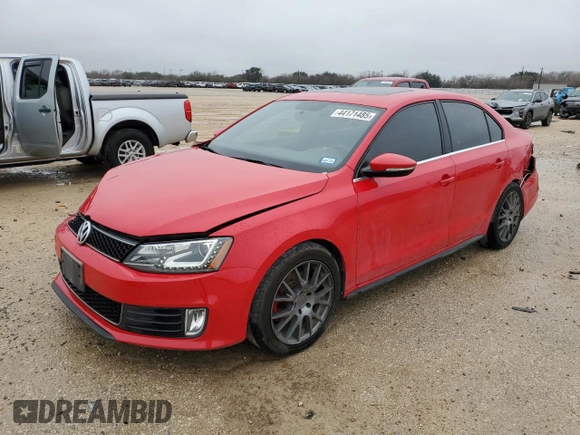 2013 Volkswagen Jetta Autobahn with VIN 3VW4S7AJ7DM455052, listed as a Copart auction lot 44171485 with 56,707 mi miles and Salvage title. Bid and sale history available at DreamBid. Image 1.