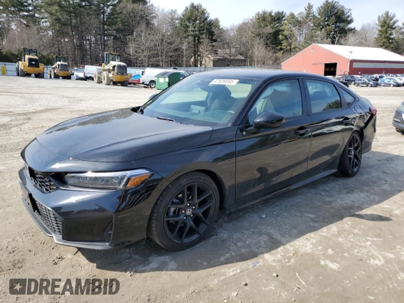 2025 Honda Civic Sport with VIN 2HGFE2F5XSH510270, listed as a Copart auction lot 47839085 with 8,279 mi miles and Salvage title. Bid and sale history available at DreamBid. Image 1.