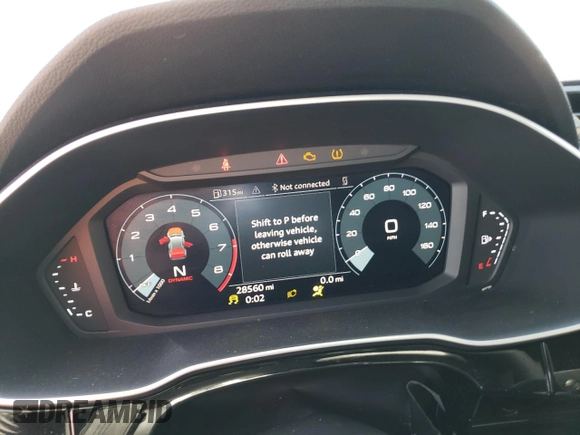2023 Audi Q3 with VIN WA1DEDF31P1019148, listed as a Copart auction lot 61859284 with 28,560 mi miles and Clean title. Bid and sale history available at DreamBid. Image 9.