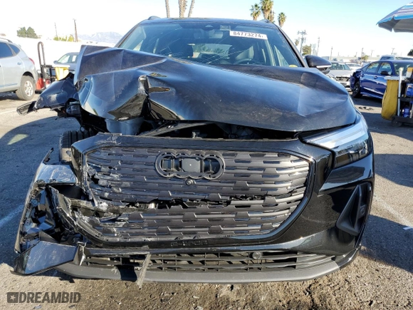 2024 Audi Q4 e-tron Premium Plus with VIN WA1LUBFZ1RP061309, listed as a Copart auction lot 84773274 with 243 mi miles and Salvage Title. Bid and sale history available at carsss.com. Image 5.