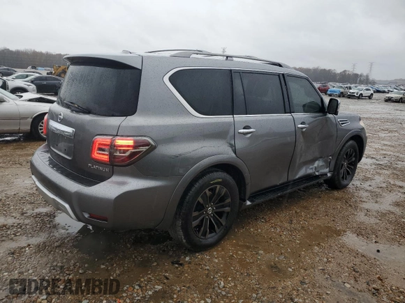 2017 Nissan Armada SL with VIN JN8AY2NDXH9009174, listed as a Copart auction lot 85371204 with 108,094 mi miles and Salvage Title. Bid and sale history available at carsss.com. Image 3.