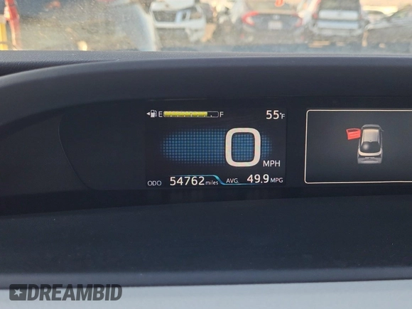 2019 Toyota Prius L Eco z VIN JTDKARFU0K3071589, wystawiony jako IAAI lot #42497984 z przebiegiem 54 762 mil mil oraz . Historia ofert i sprzedaży dostępna na DreamBid. Obrazek 3.