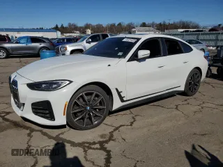 2022 BMW 4 Series 430i with VIN WBA63AV0XNFM13254, listed as a Copart auction lot 45221025 with 27,905 mi miles and Salvage title. Bid and sale history available at DreamBid. Image 1.