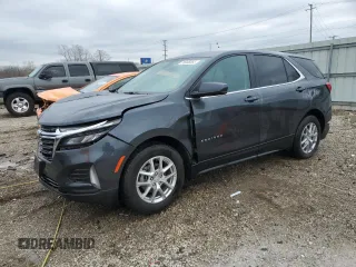 2022 Chevrolet Equinox LT with VIN 2GNAXKEV2N6148219, listed as a Copart auction lot 50938265 with 9,092 mi miles and Salvage Title. Bid and sale history available at DreamBid. Image 1.