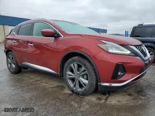 2020 Nissan Murano Platinum with VIN 5N1AZ2DS8LN105728, listed as a Copart auction lot 43733165 with 67,278 mi miles and Salvage Title. Bid and sale history available at carsss.com. Image 4.