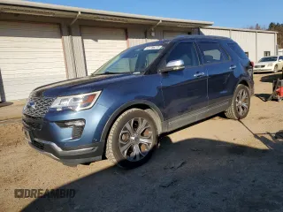 2018 Ford Explorer Platinum with VIN 1FM5K8HTXJGA10813, listed as a Copart auction lot 41796315 with 129,901 mi miles and Salvage Title. Bid and sale history available at carsss.com. Image 1.