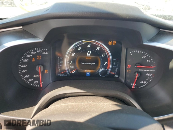 2019 Chevrolet Corvette 1LT with VIN 1G1YB2D79K5105215, listed as a Copart auction lot 71198074 with 23,636 mi miles and Salvage Title. Bid and sale history available at carsss.com. Image 9.