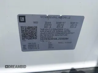 2020 Cadillac XT5 Premium Luxury AWD with VIN 1GYKNDRS8LZ233284, listed as a IAAI auction lot 42052483 with 40,258 mi miles and . Bid and sale history available at DreamBid. Image 9.