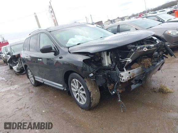 2014 Nissan Pathfinder SV with VIN 5N1AR2MM8EC692271, listed as a IAAI auction lot 41716679 with 115,609 mi miles and . Bid and sale history available at DreamBid. Image 1.