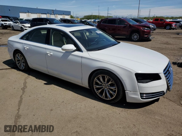 2013 Audi A8 3.0L с VIN WAUAGAFD1DN007447, выставлен на аукционе Copart как лот 54394825 с пробегом 128 729 миль миль и Чистый • Clean title. История ставок и продаж доступна на DreamBid. Изображение 4.