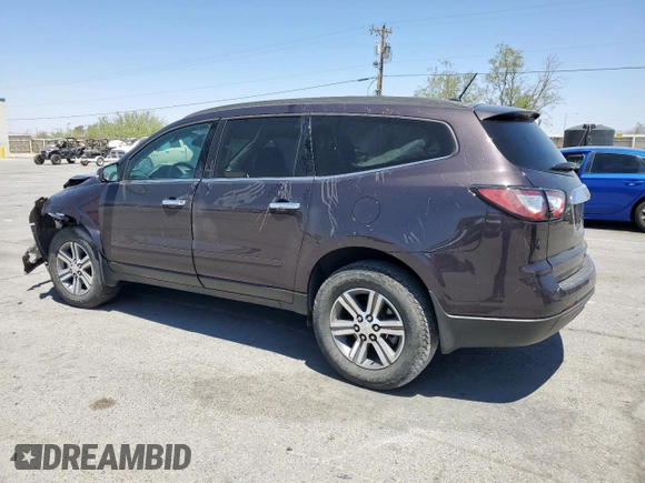 2015 Chevrolet Traverse LT z VIN 1GNKRHKD3FJ144343, wystawiony jako Copart lot #57354265 z przebiegiem 46 761 mil mil oraz Szkoda całkowita • Salvage title. Historia ofert i sprzedaży dostępna na DreamBid. Obrazek 2.