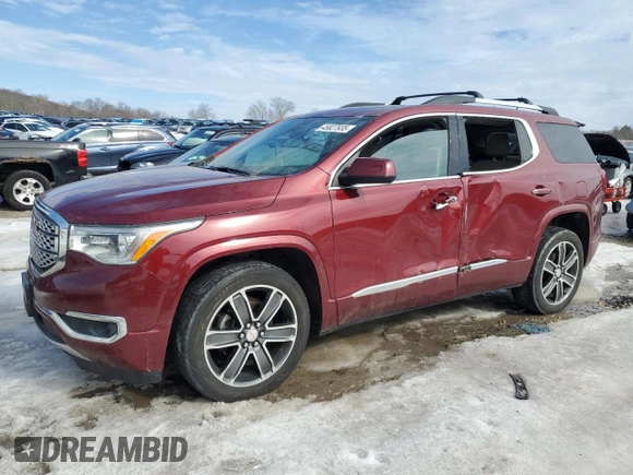 2018 GMC Acadia Denali with VIN 1GKKNXLS5JZ142670, listed as a Copart auction lot 45827935 with 87,660 mi miles and Salvage title. Bid and sale history available at DreamBid. Image 1.