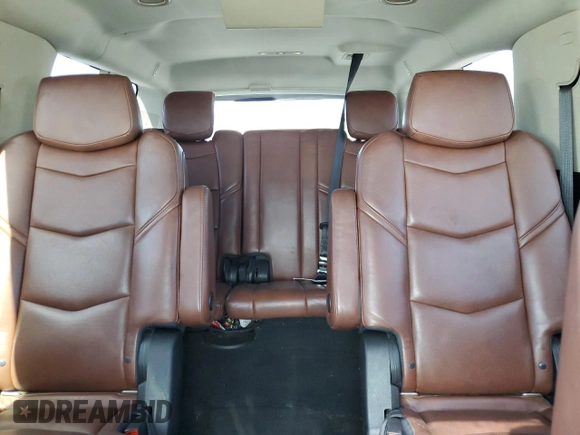 2018 Cadillac Escalade ESV Premium Luxury z VIN 1GYS3JKJ5JR147062, wystawiony jako Copart lot #76596064 z przebiegiem 157 347 mil mil oraz Szkoda całkowita • Salvage title. Historia ofert i sprzedaży dostępna na DreamBid. Obrazek 10.
