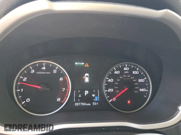 2019 Mitsubishi Eclipse Cross LE with VIN JA4AT4AA8KZ024100, listed as a Copart auction lot 57161575 with 97,794 mi miles and Salvage title. Bid and sale history available at DreamBid. Image 9.