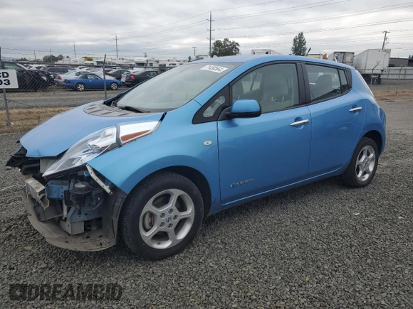 2011 Nissan LEAF SL with VIN JN1AZ0CP8BT002070, listed as a Copart auction lot 71450564 with 55,295 mi miles and Salvage Title. Bid and sale history available at carsss.com. Image 1.