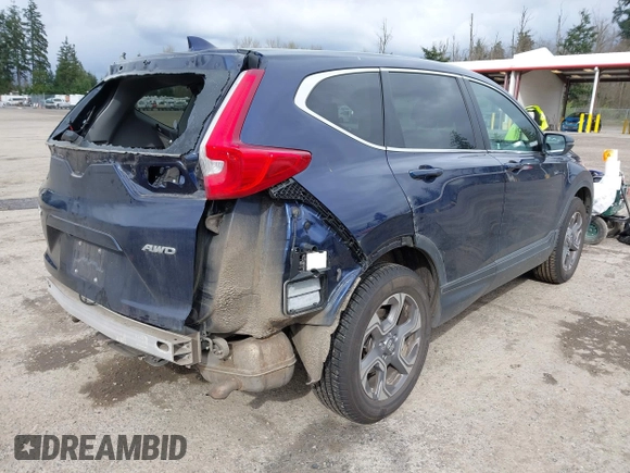 2017 Honda CR-V EX-L with VIN 2HKRW2H83HH665632, listed as a IAAI auction lot 41923536 with 71,382 mi miles. Bid and sale history available at carsss.com. Image 4.
