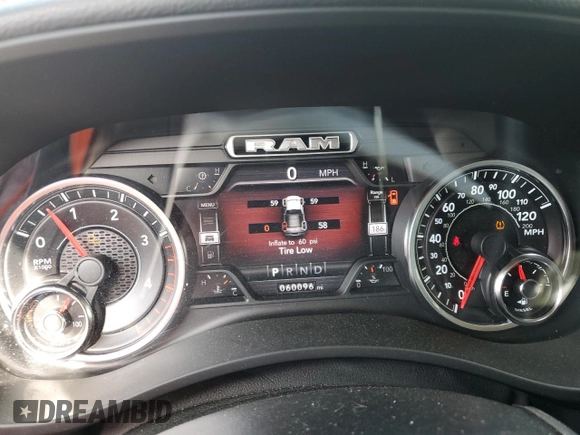 2020 Ram 2500 Laramie with VIN 3C6UR5FL6LG160087, listed as a Copart auction lot 55439125 with 60,096 mi miles and Salvage title. Bid and sale history available at DreamBid. Image 9.