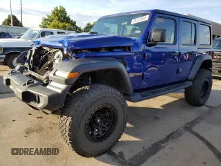 2020 Jeep Wrangler Unlimited Willys with VIN 1C4HJXDG0LW264742, listed as a Copart auction lot 73247804 with 31,745 mi miles and Salvage title. Bid and sale history available at DreamBid. Image 1.