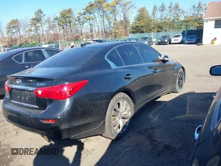 2014 Infiniti Q50 Hybrid Sport with VIN JN1AV7AP9EM691834, listed as a IAAI auction lot 41703454 with Not Provided miles and . Bid and sale history available at DreamBid. Image 4.