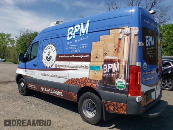 2022 Mercedes-Benz Sprinter with VIN W1Y8EB3Y6NT093478, listed as a Copart auction lot 55573435 with 54,663 mi miles and Salvage Title. Bid and sale history available at DreamBid. Image 2.