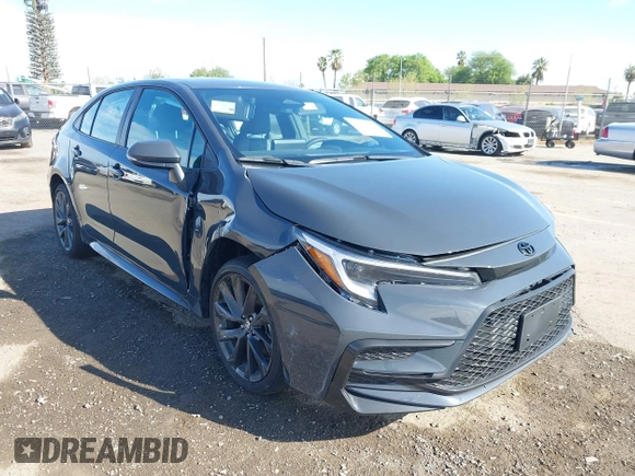 2025 Toyota Corolla SE with VIN 5YFS4MCE4SP228989, listed as a IAAI auction lot 41894085 with 1,002 mi miles. Bid and sale history available at carsss.com. Image 1.