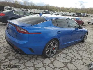 2020 Kia Stinger GT2 with VIN KNAE55LCXL6074244, listed as a Copart auction lot 75511384 with 54,852 mi miles and Salvage Title. Bid and sale history available at carsss.com. Image 3.