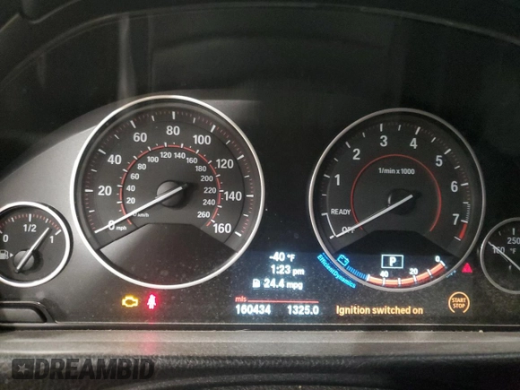2013 BMW 3 Series 328i with VIN WBA3A5G58DNP20290, listed as a Copart auction lot 52542355 with 160,434 mi miles and Clean Title. Bid and sale history available at carsss.com. Image 9.