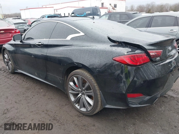 2021 Infiniti Q60 Red Sport 400 with VIN JN1FV7LL6MM560293, listed as a IAAI auction lot 41159901 with 38,172 mi miles and . Bid and sale history available at DreamBid. Image 3.