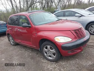 2001 Chrysler PT Cruiser with VIN 3C8FY4BB61T555465, listed as a IAAI auction lot 41914973 with 222,558 mi miles. Bid and sale history available at carsss.com. Image 1.