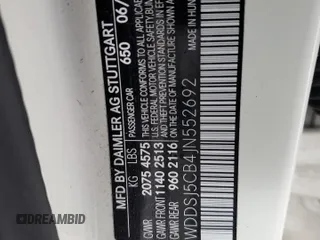 2018 Mercedes-Benz CLA with VIN WDDSJ5CB4JN552692, listed as a Copart auction lot 70020544 with 63,088 mi miles and Salvage Title. Bid and sale history available at carsss.com. Image 12.