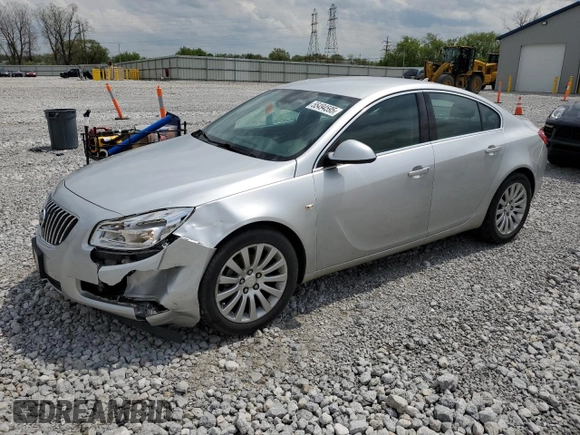 2011 Buick Regal CXL RL1 z VIN W04GN5EC0B1076924, wystawiony jako Copart lot #55494595 z przebiegiem 107 902 mil mil oraz Szkoda całkowita • Salvage title. Historia ofert i sprzedaży dostępna na DreamBid. Obrazek 1.