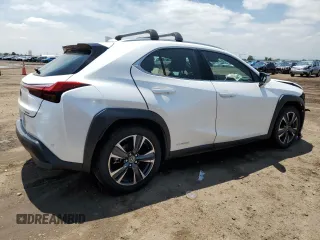 2021 Lexus UX 250h with VIN JTHX9JBH7M2042753, listed as a Copart auction lot 59631445 with 43,359 mi miles and Salvage title. Bid and sale history available at DreamBid. Image 3.